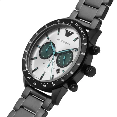 Emporio Armani Chronograph Gunmetal Stainless Steel Watch